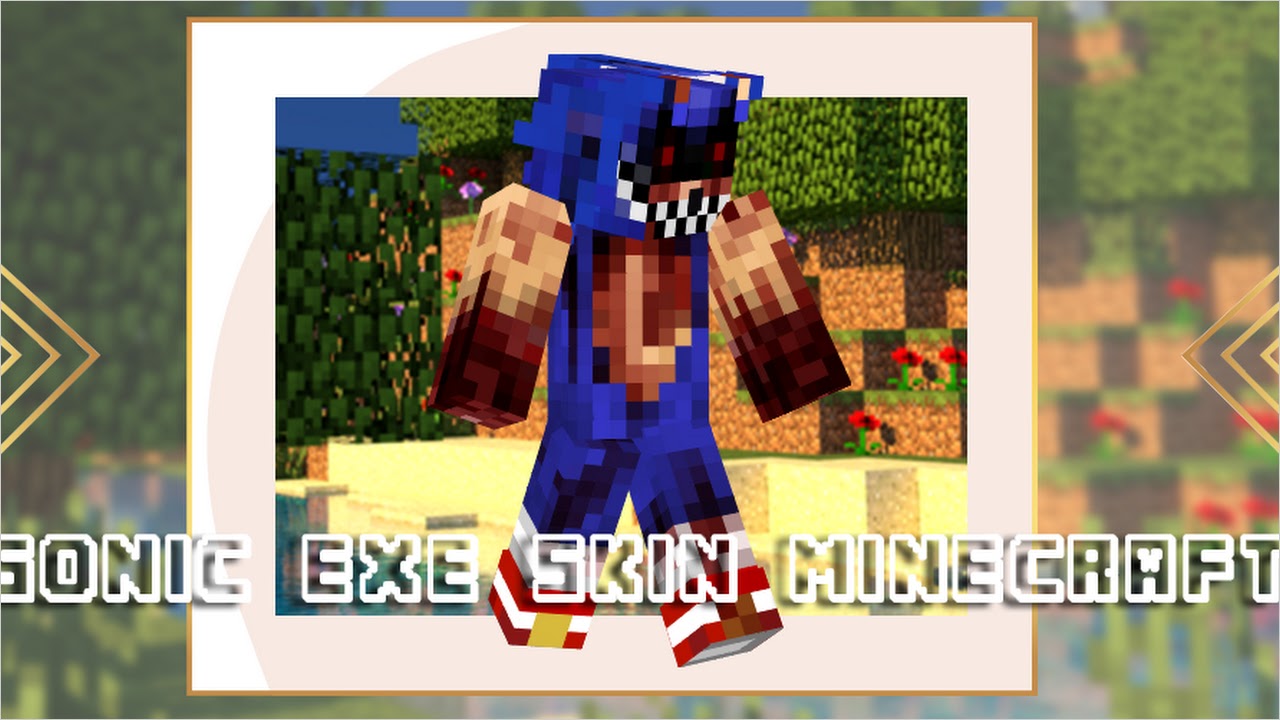 Sonic exe pixel Minecraft Skin