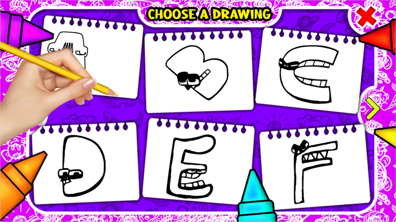 Desenhos para colorir Alphabet Lore A – Colorindo páginas