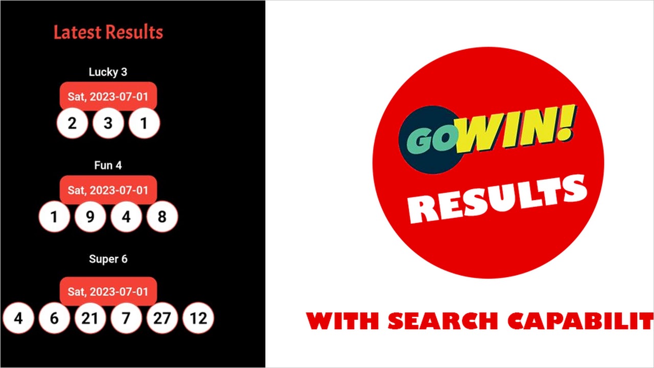 GoWin Results Today - Super 6, Fun 4 and Lucky 3 Draw (LIVE)