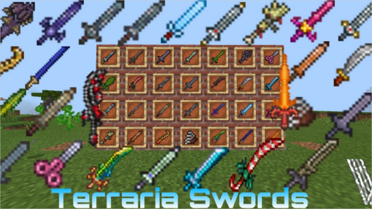 Download MCPE Terraria Sword Mod android on PC